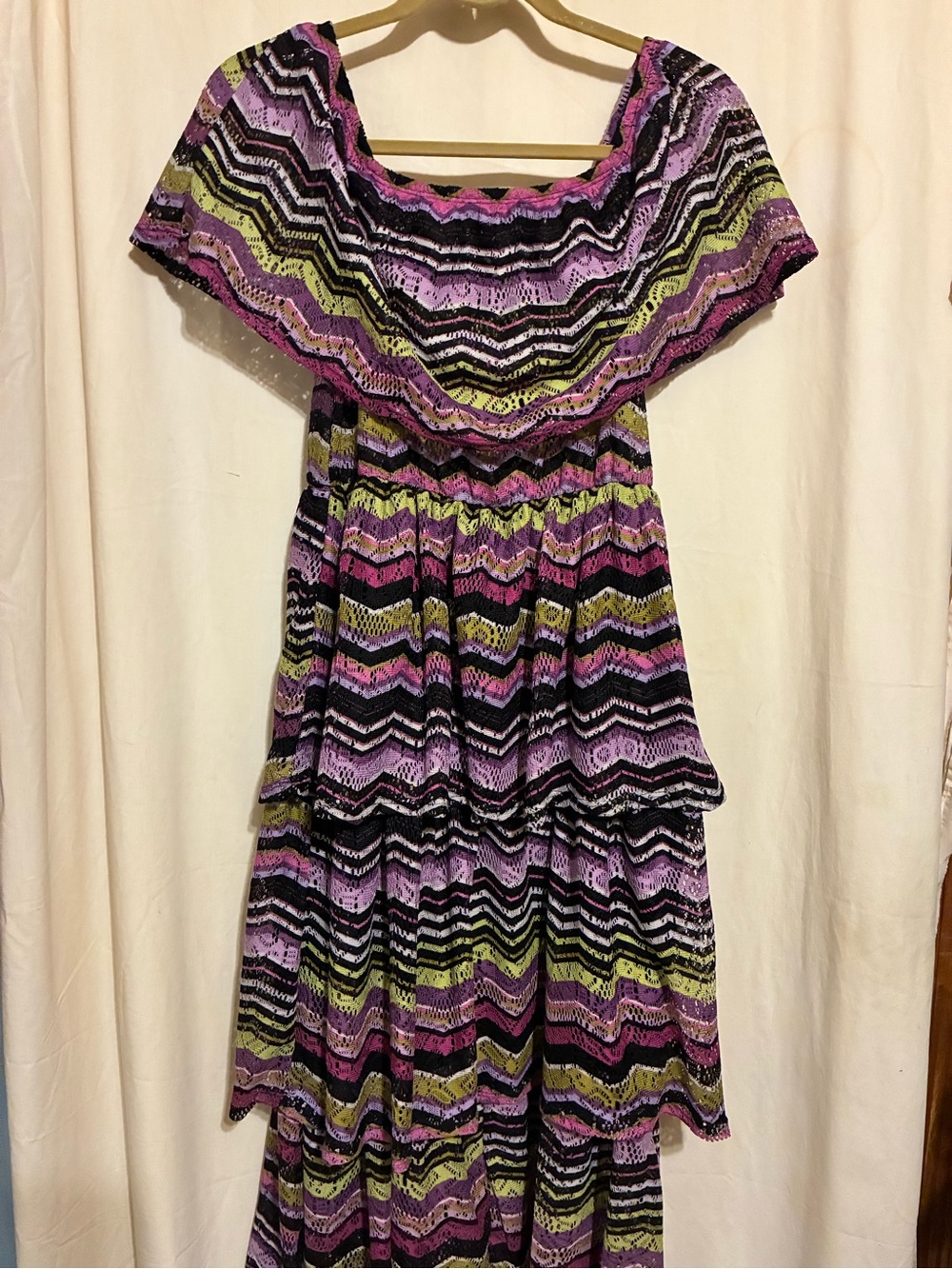 If She Loves Tiered Multi Color Dress